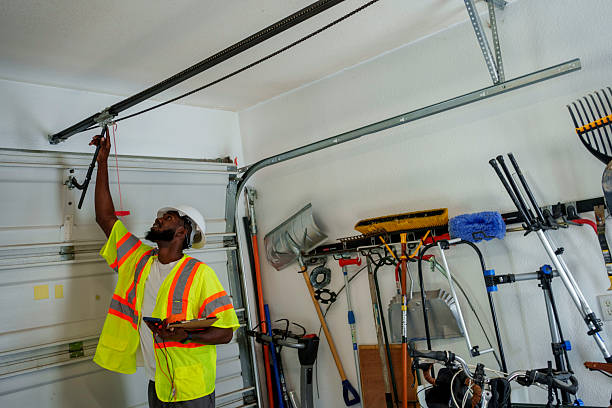 Professional Garage Door Panel Replacement technician working in Shamokin, PA